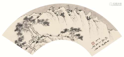 溥儒（1896-1963） 寒山图  纸本立轴