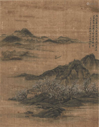 陶冷月（1895-1985） 江南春色 1948年作 绢本镜片
