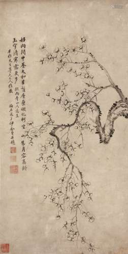 伊念曾（1790-1861） 梅花  纸本立轴