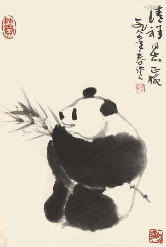 吴作人（1908-1997） 熊猫 1984年作 纸本立轴