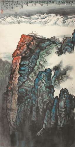 冯建吴（1910-1989） 雪岭峥嵘 1978年作 纸本镜片