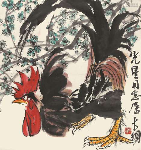 陈大羽（1912-2001） 大吉图   纸本立轴