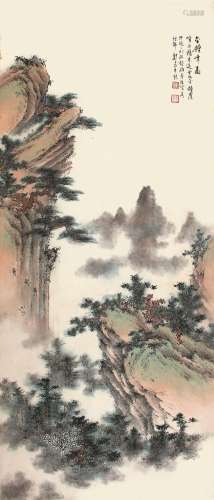 郑午昌（1894-1952） 金钟峰图  纸本镜片