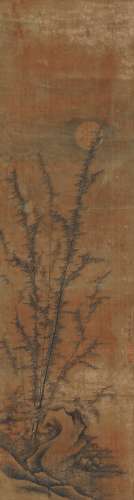 管道升（1262-1319） 月下竹林  绢本立轴