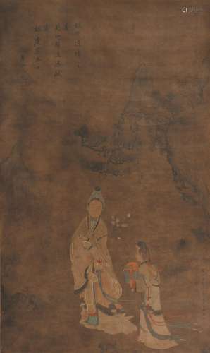 顾媚（1619－1664） 春游折枝图  绢本立轴