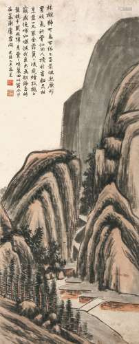 高邕（1850-1921） 溪山图  纸本镜片