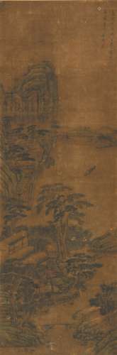 文征明（1470-1559） 春山访友图  绢本立轴
