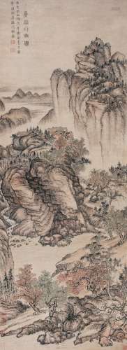 曹知白（1272-1355） 层峦秋霁图  纸本立轴