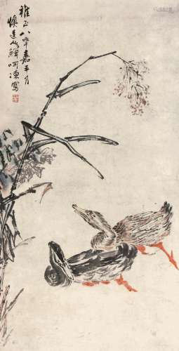 李鱓（1686-1756） 春江水暖  纸本立轴