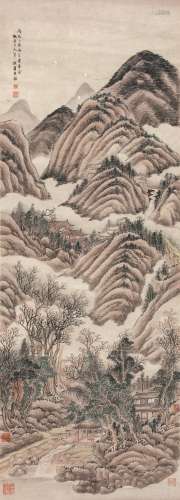 王鑑（1598-1677） 仿黄子久笔意  纸本立轴
