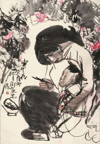 郭全忠(1944-) 牵牛花  纸本镜片