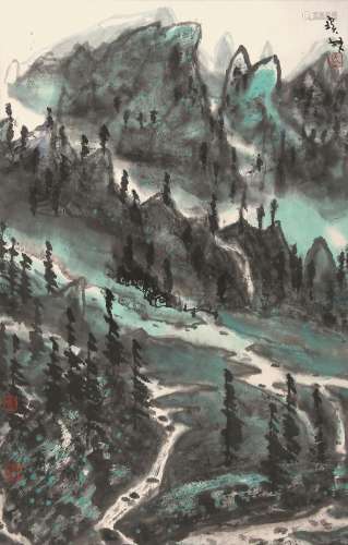 李宝林（1936-） 春山  纸本镜片