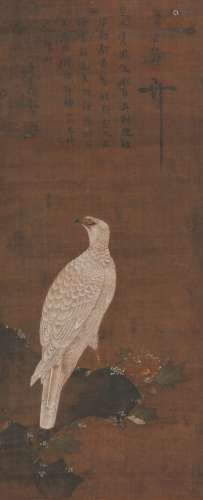 宋徽宗（1082-1135） 白鹰  绢本立轴