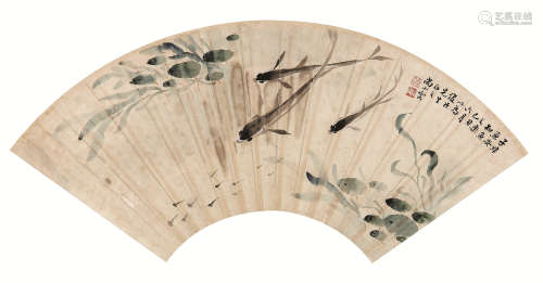 尚小云（1900-1976） 荷塘清趣  纸本镜框