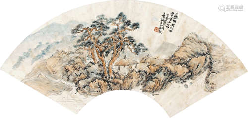 吴待秋（1878-1949） 山水  纸本镜片