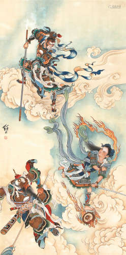 刘继卣（1918-1983） 大闹天宫  绢本立轴