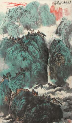 孙克纲（1923-） 青城山色  纸本立轴