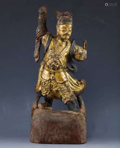 Ming Dynasty gold gild general figure