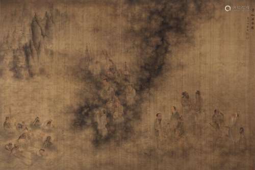 周璕（1649～1729） 群仙海宴图 镜片 设色绢本