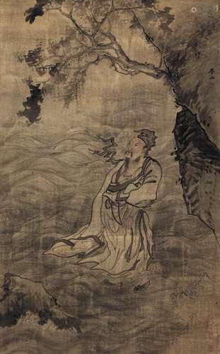 张路（1464～1538） 仙人渡海 立轴 水墨纸本