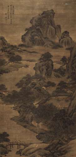 袁江（1662～1735） 夏山烟霭 立轴 设色绢本