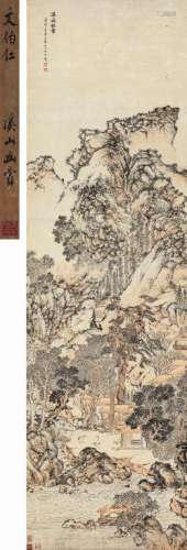 文伯仁（1502～1575） 溪山幽赏 立轴 设色纸本