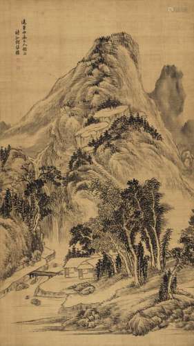 何维朴（1842～1922） 春山飞瀑 立轴 水墨绢本