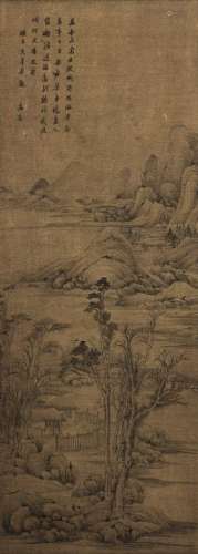 高简（1634～1707） 仿黄公望山水 立轴 水墨绢本