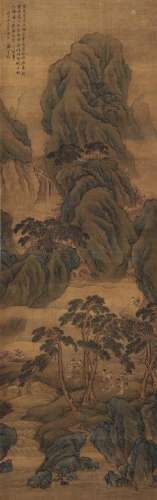 上睿（1634～？） 瑶姬献寿图 立轴 设色绢本