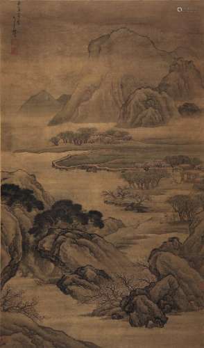 王云（1652～?） 桃花源图 立轴 设色绢本