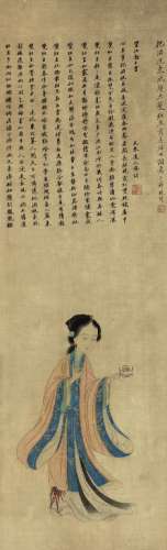 改琦（1773～1828） 侍女 立轴 设色绢本