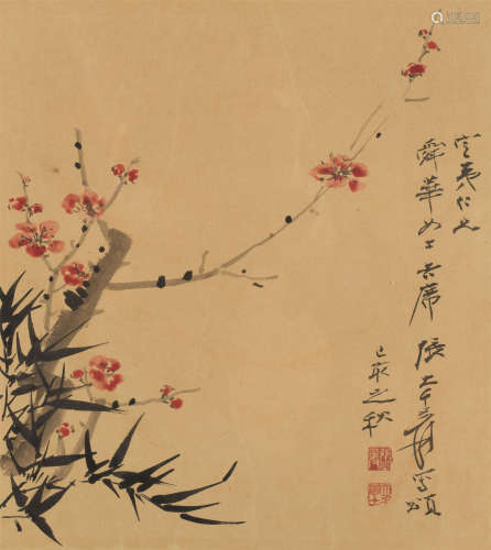 张大千（1899～1983） 1959年作 梅竹双清 镜心 设色纸本