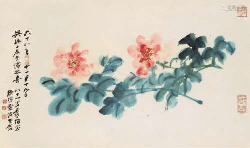 张大千（1899～1983） 1979年作 富贵牡丹 镜心 设色纸本