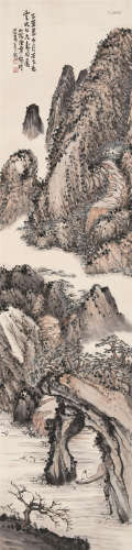 陈半丁（1876～1970） 1949年作 湖山放棹 镜心 设色纸本
