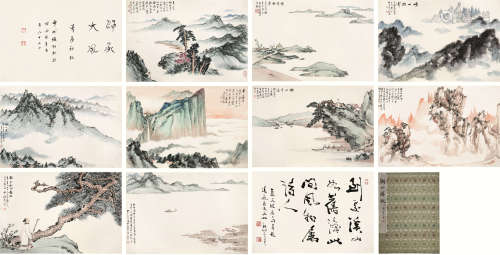 慕凌飞（1913～1997） 1981年作 湖山胜概册 册页 设色纸本