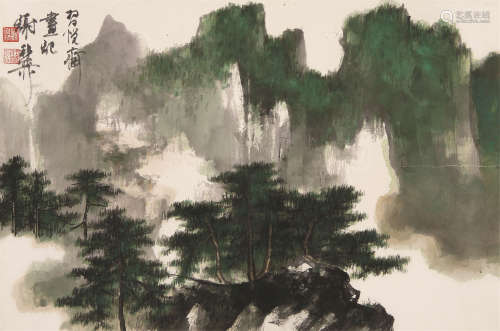 谢稚柳（1910～1997） 云山图 镜心 设色纸本