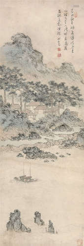 溥儒（1896～1963） 江天秋色 镜心 设色纸本