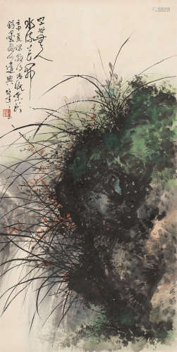 黎雄才（1910～2001） 1992年作 空谷幽兰 镜心 设色纸本