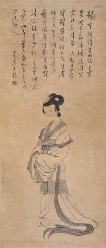 溥儒（1896～1963） 凌波仙子 镜心 水墨纸本