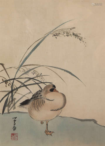 溥儒（1896～1963） 芦雁 镜心 设色绢本