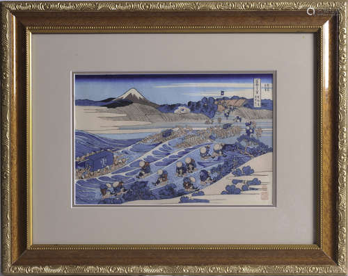 Katsushika Hokusai (1760-1849)   36 views of Fuji woodblock print