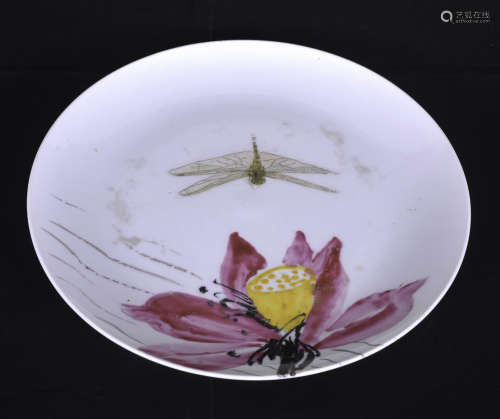 Qi Baishi style painted plate