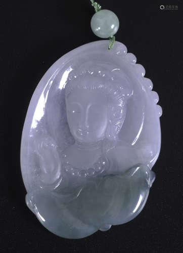 Ice jade Quanyin pendant