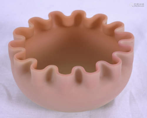 Thomas Webb and Sons Burmese bowl with fluted top