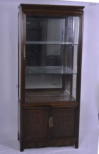 rosewood cabinet with dragon carving