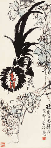 陈大羽（1912～2001） 1963年作 大吉图 立轴 设色纸本