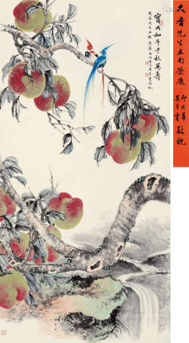 吴青霞（1910～2008） 2006年作 千秋万寿 立轴 设色纸本