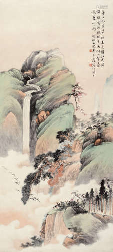 吴青霞（1910～2008） 山水 立轴 设色纸本