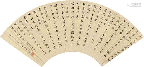 邓廷桢（1776～1846） 1816年作 书法 合页扇面 水墨笺本