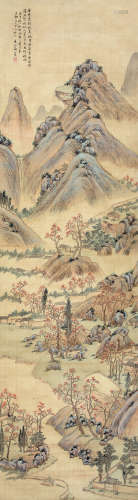 陶绍源（1814～1865） 山水 立轴 设色绢本